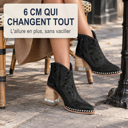 6 cm qui changent tout — Bottine Jersey Noir SantaFe