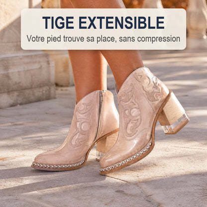 Tige extensible — Bottine Jersey Rose Dune