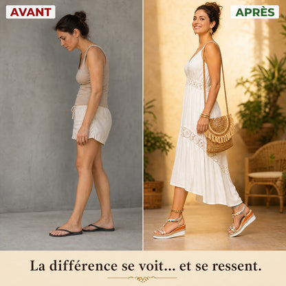 Avant Après posture Sandale Belrose