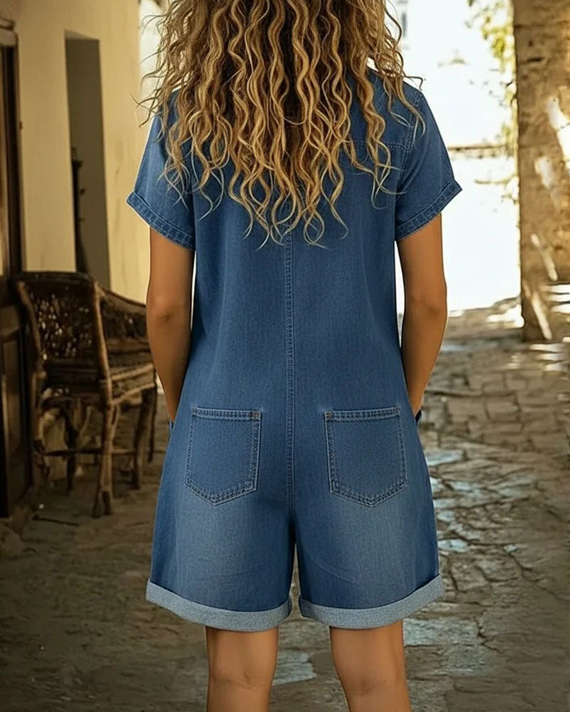 Combishort Capri en Denim