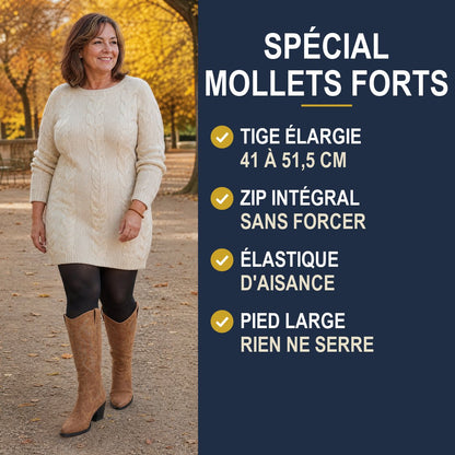 Bottes Charlotte Pembroke mollets larges