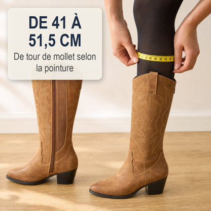 Bottes Charlotte Pembroke mollets larges