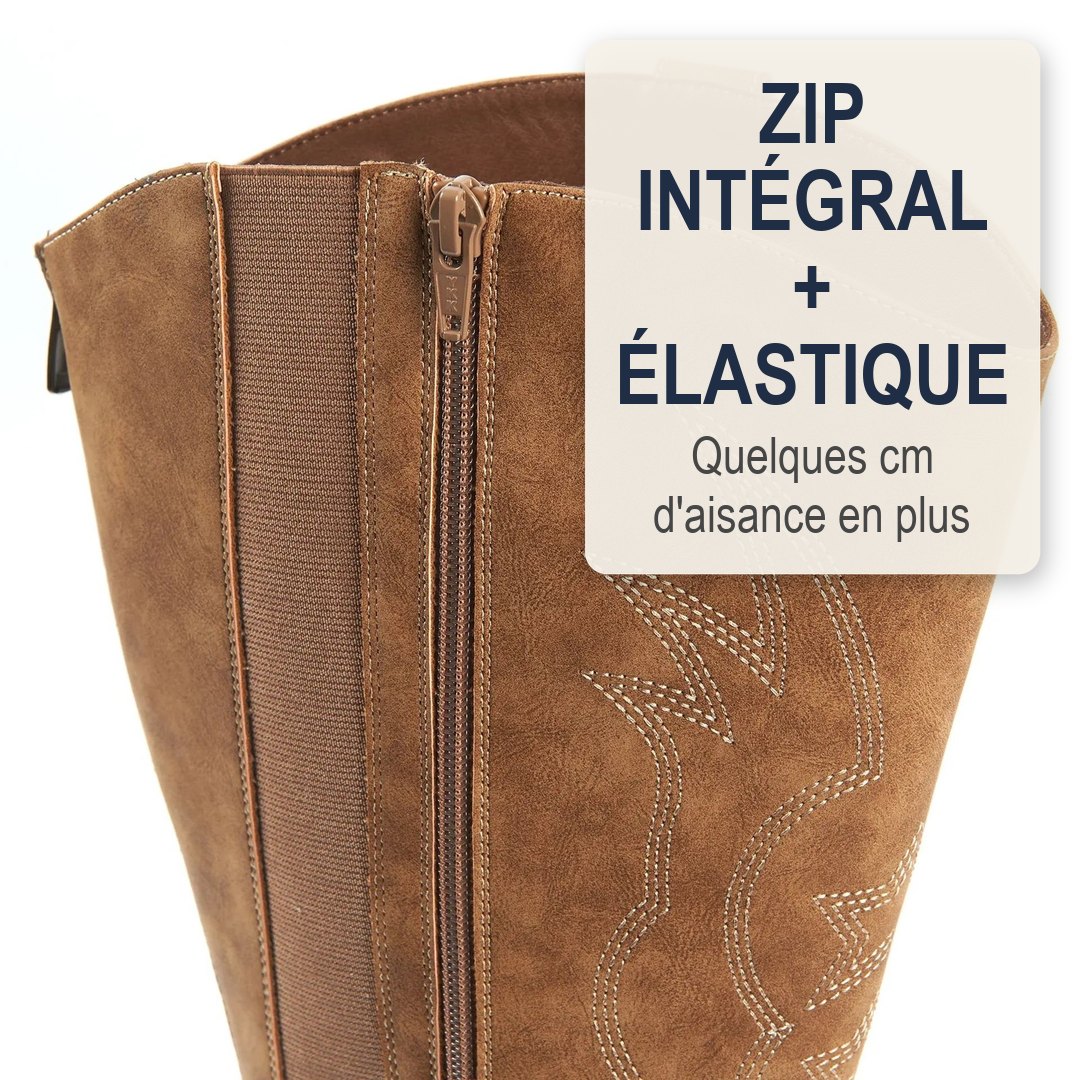 Bottes Charlotte Pembroke mollets larges
