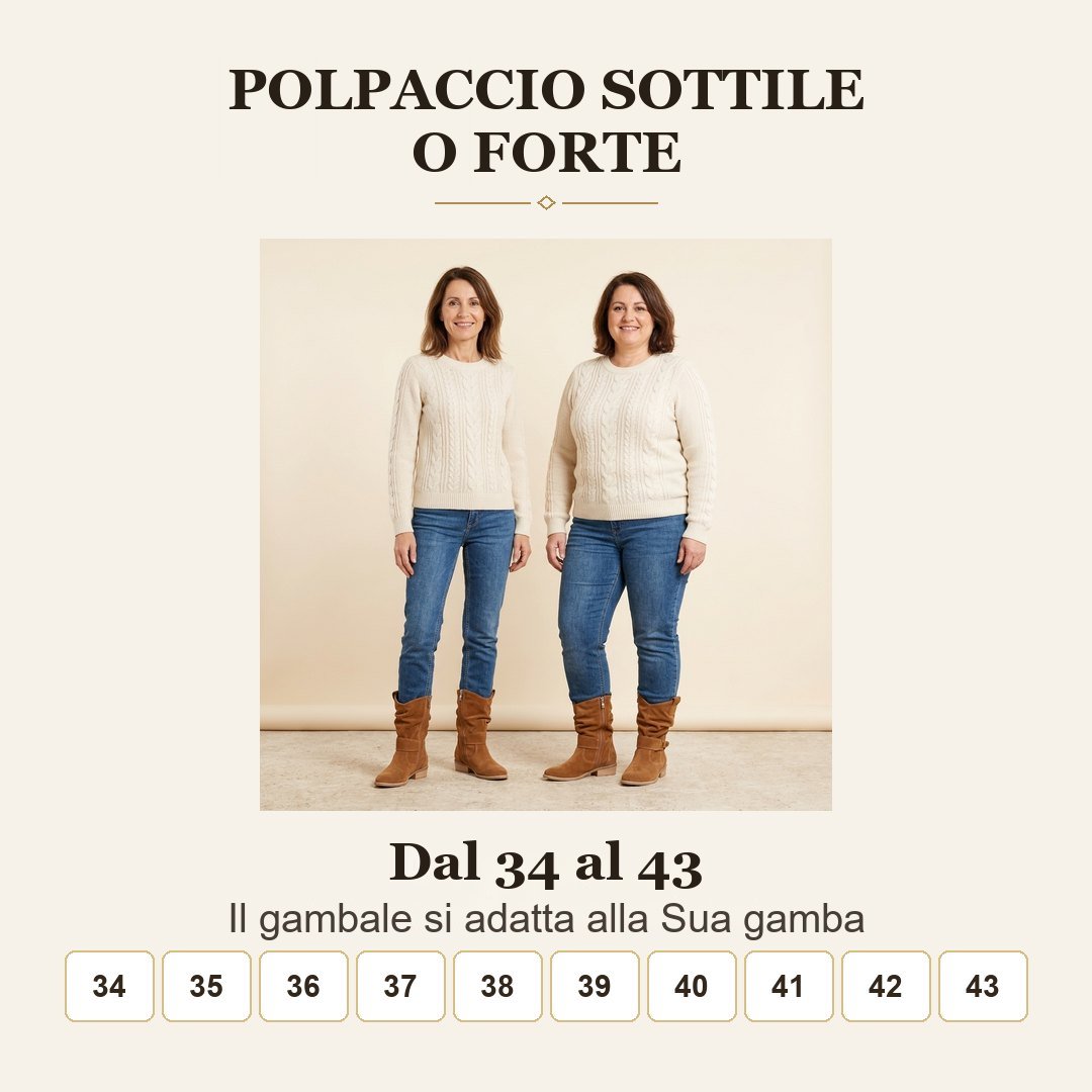 Polpaccio sottile o forte, dal 34 al 43