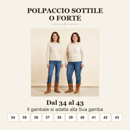 Polpaccio sottile o forte, dal 34 al 43