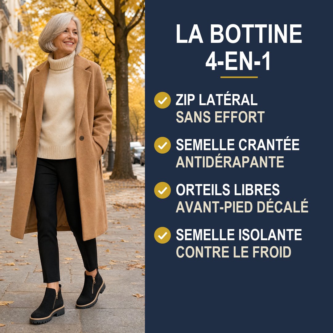 Bottine Enora Lewis 4 en 1 : confort, maintien, chaleur et style