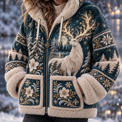 Veste Nordique Ingrid Cerf Vert Sapin