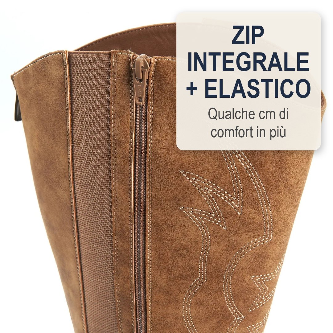 Zip integrale ed elastico di comfort
