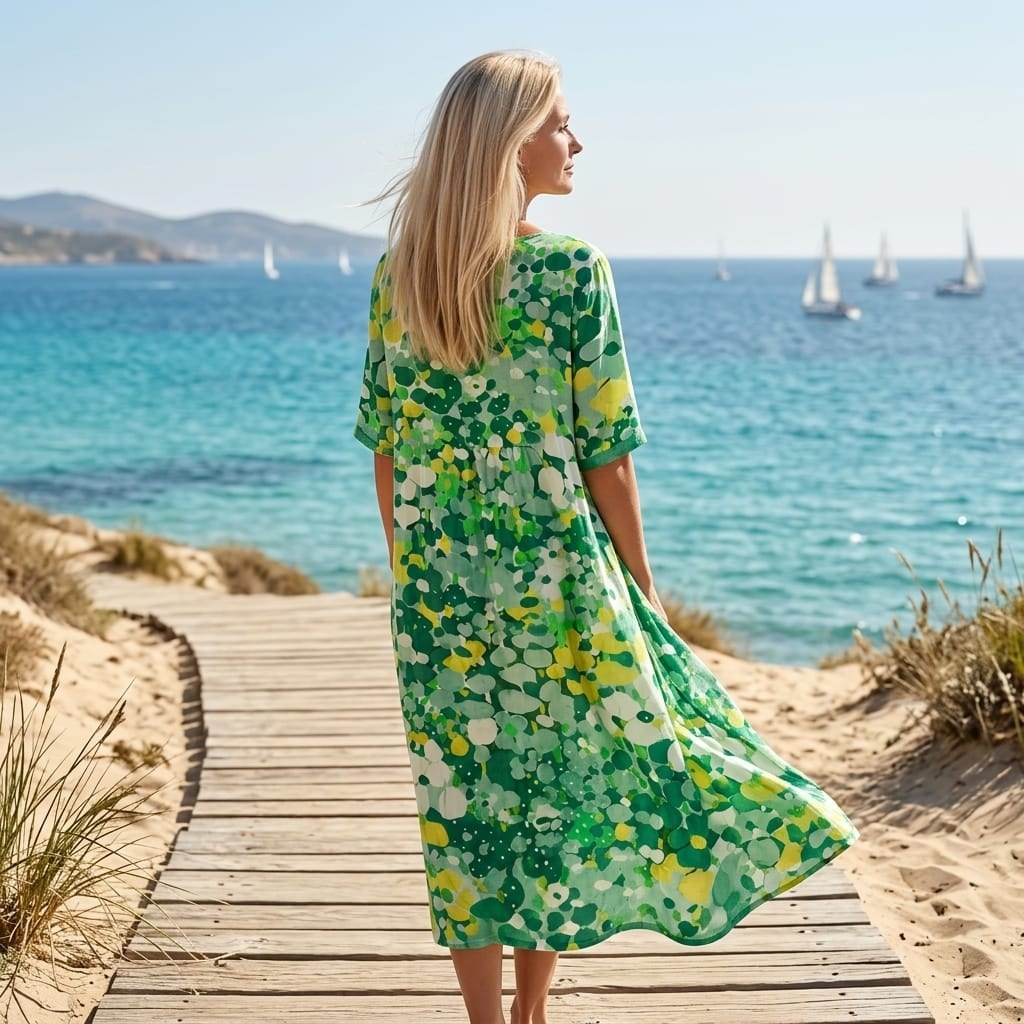 Robe Liora Vert Tropical