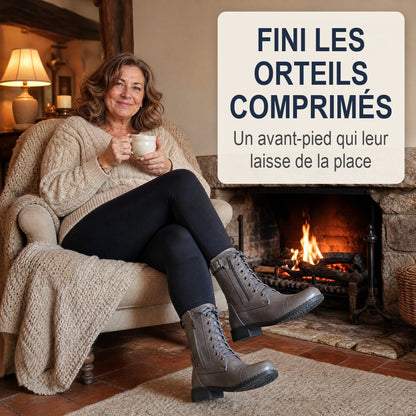 Bout large de la botte Elise Winston qui libère les orteils