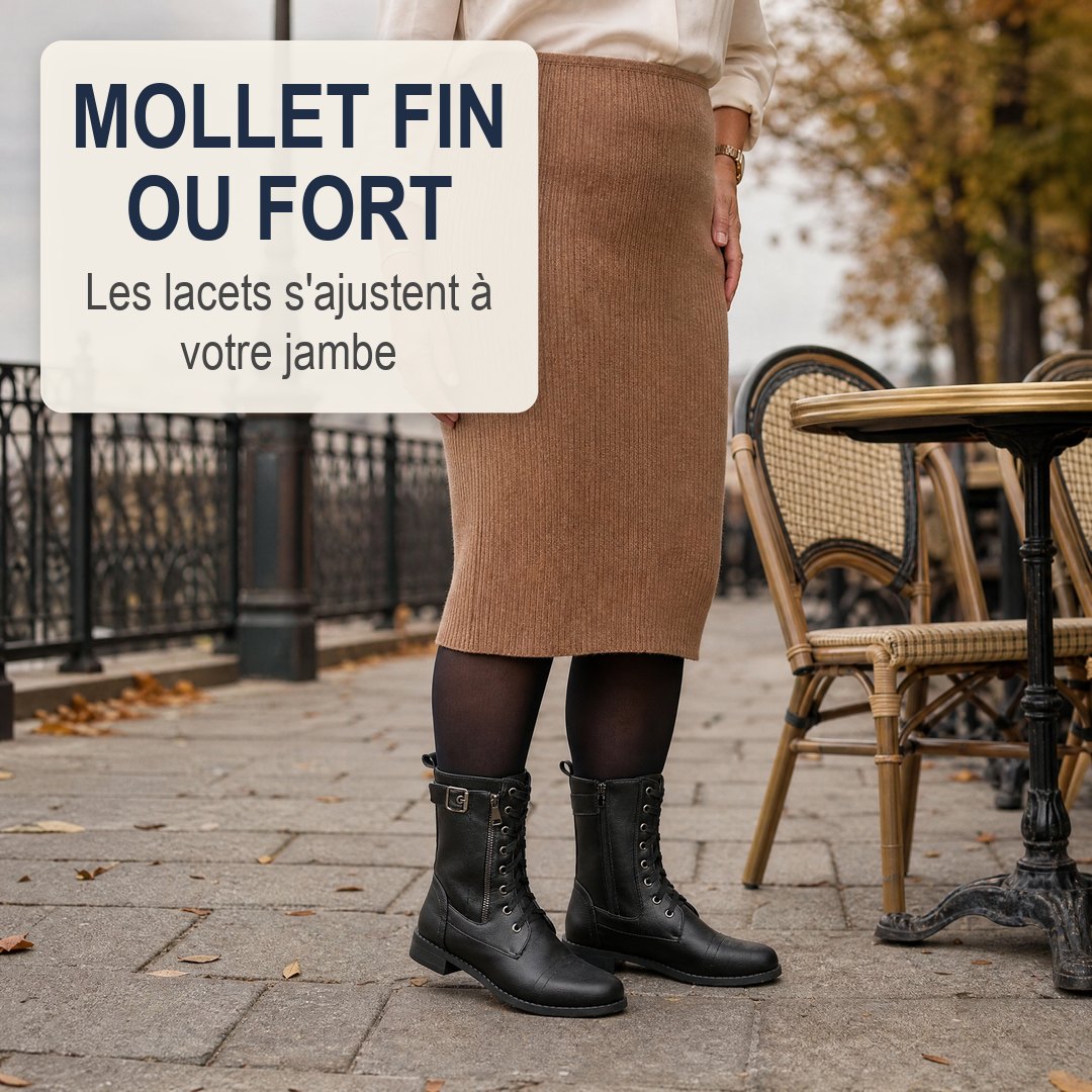 Tige ajustable de la botte Elise Winston pour mollet fin ou fort